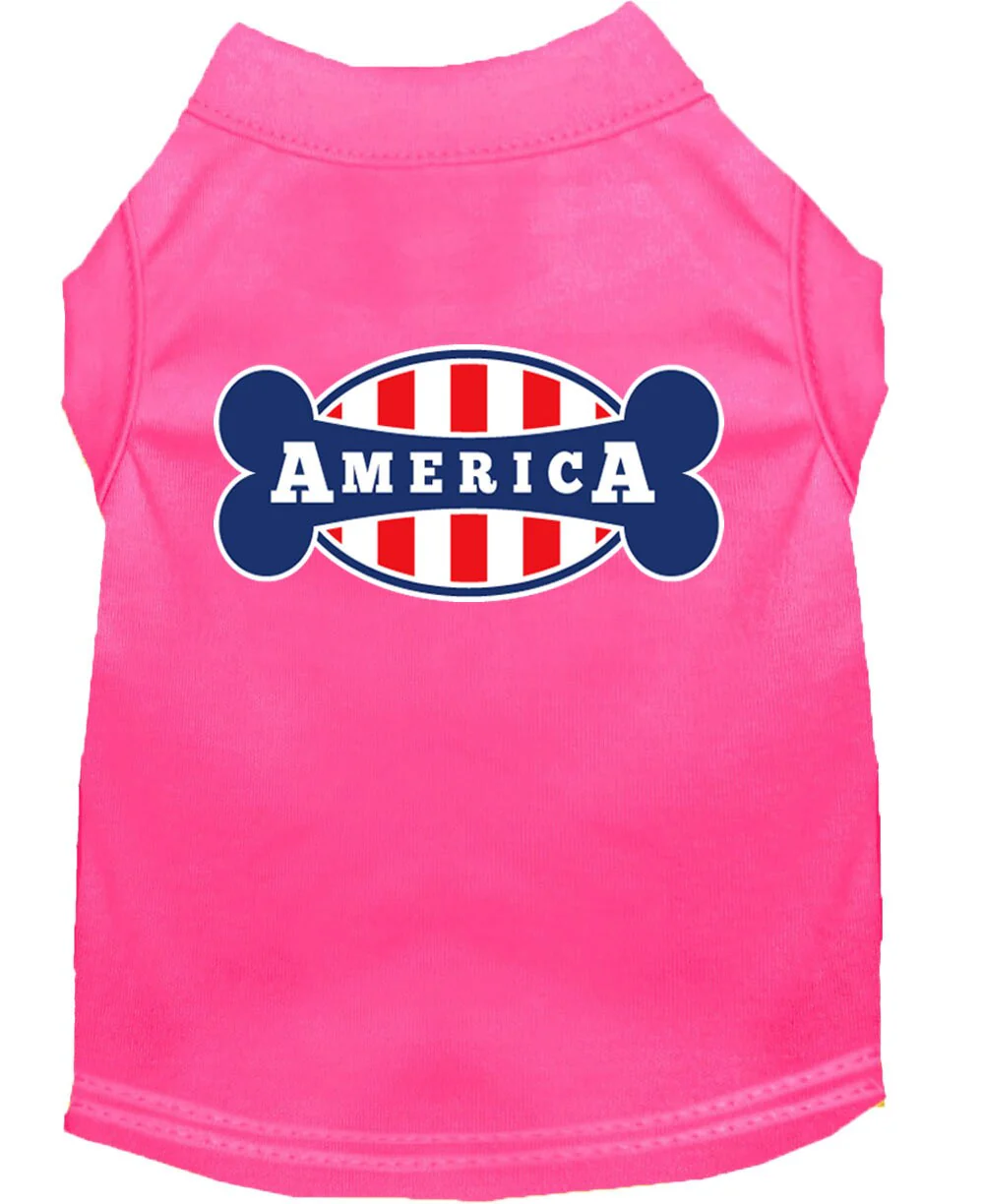 Pet Dog & Cat Shirt Screen Printed, "Bonely In America" - Image 9