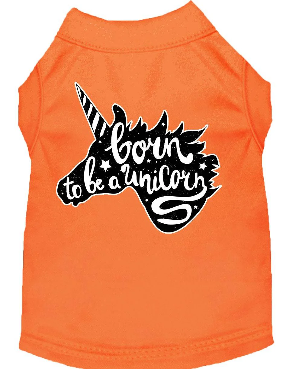 Pet Dog & Cat Shirt Screen Printed, "Born To Be A Unicorn" - Image 10