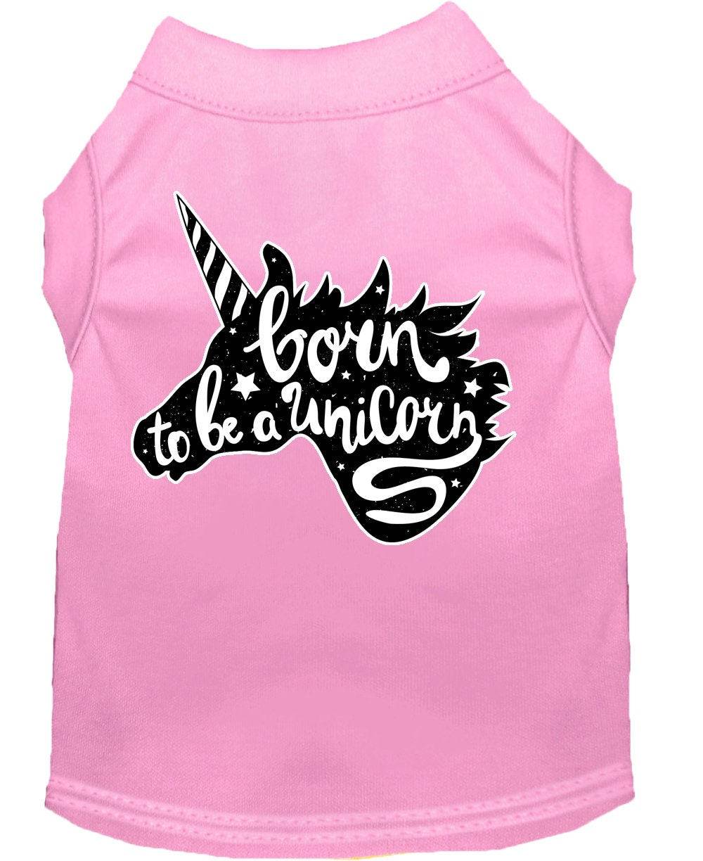 Pet Dog & Cat Shirt Screen Printed, "Born To Be A Unicorn" - Image 6