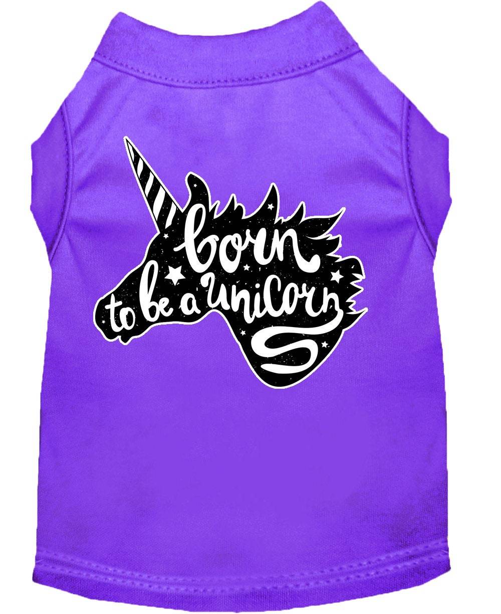 Pet Dog & Cat Shirt Screen Printed, "Born To Be A Unicorn" - Image 7
