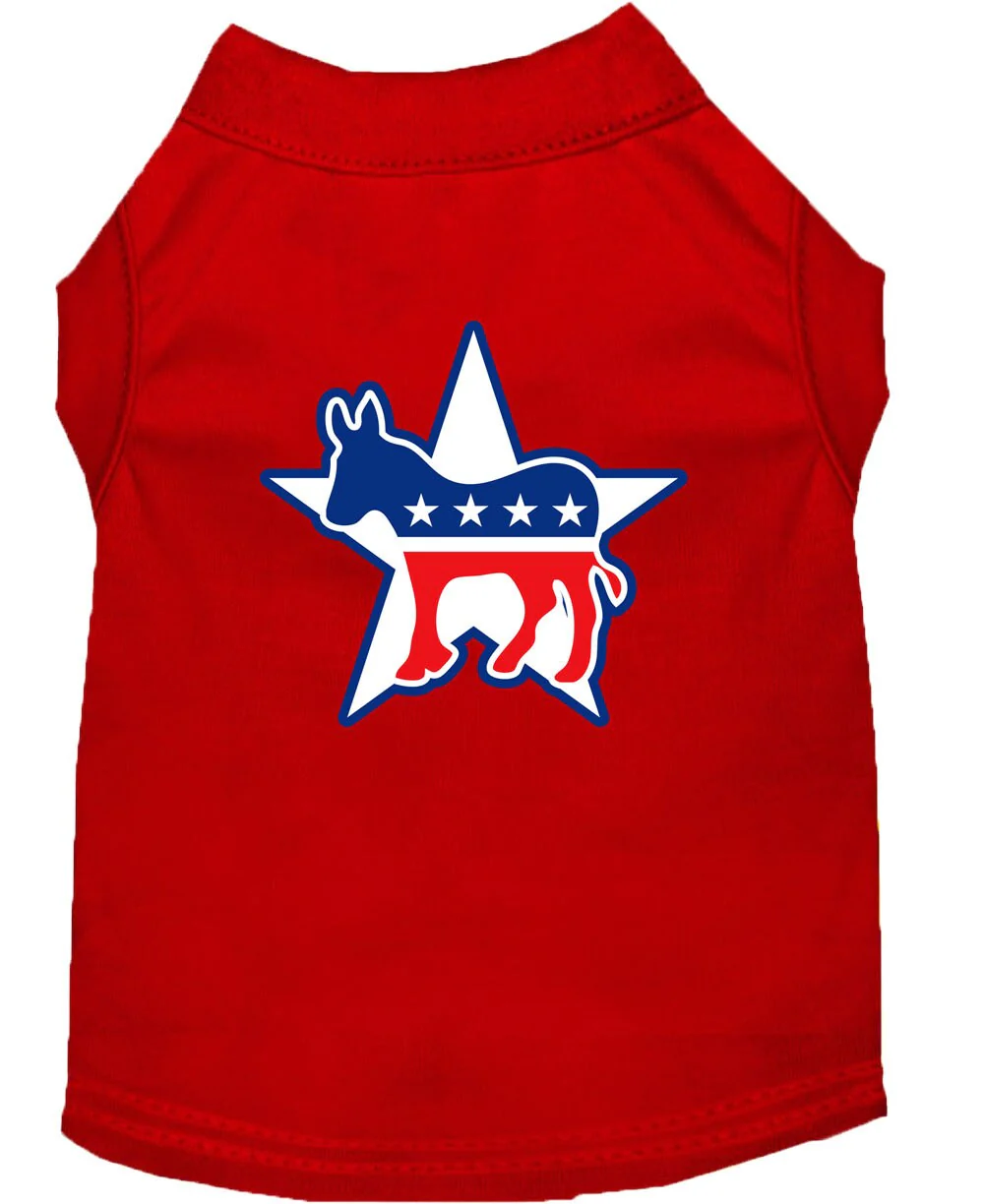 Pet Dog & Cat Shirt Screen Printed, "Democrat" - Image 5