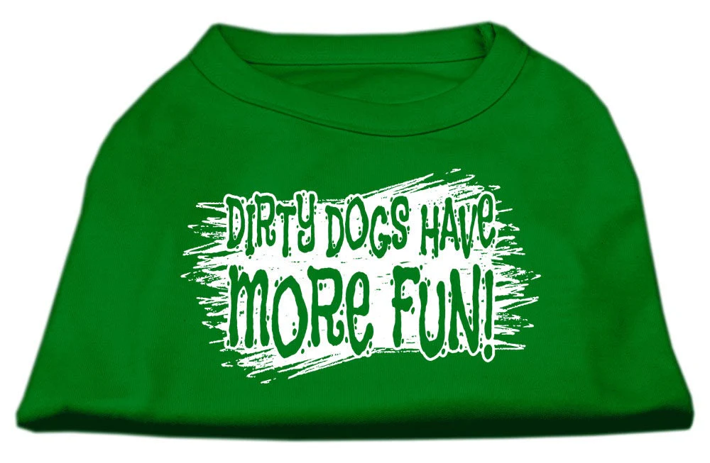 Pet Dog & Cat Shirt Screen Printed, "Dirty Dogs Have More Fun" - Image 10