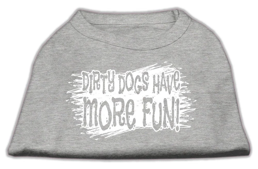 Pet Dog & Cat Shirt Screen Printed, "Dirty Dogs Have More Fun" - Image 5