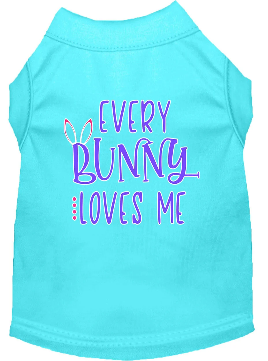 Pet Dog & Cat Shirt Screen Printed, "Every Bunny Loves Me" - Image 10