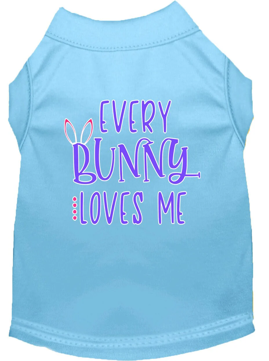 Pet Dog & Cat Shirt Screen Printed, "Every Bunny Loves Me" - Image 3