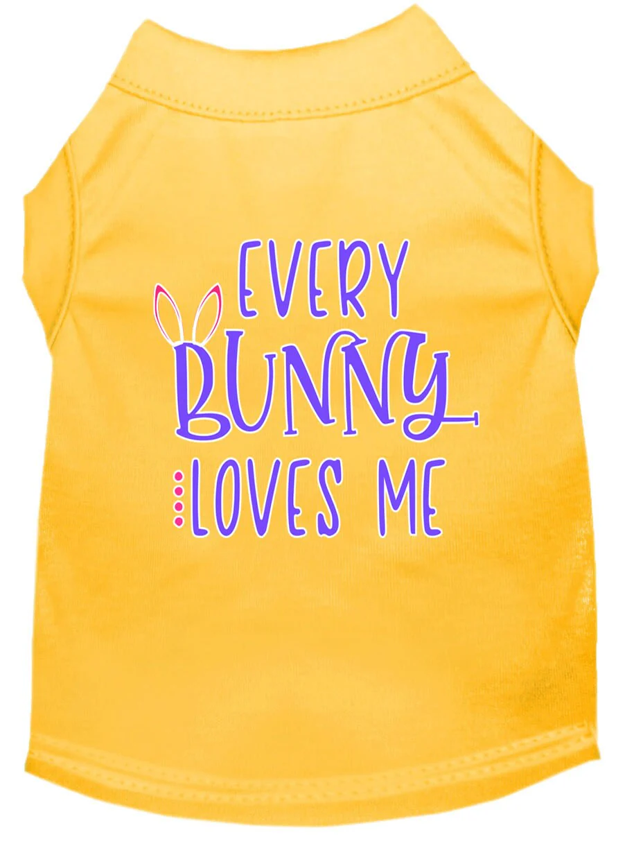 Pet Dog & Cat Shirt Screen Printed, "Every Bunny Loves Me" - Image 8
