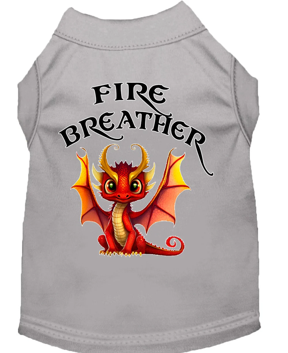 Pet Dog & Cat Shirt Screen Printed, "Fire Breather Dragon" - Image 10