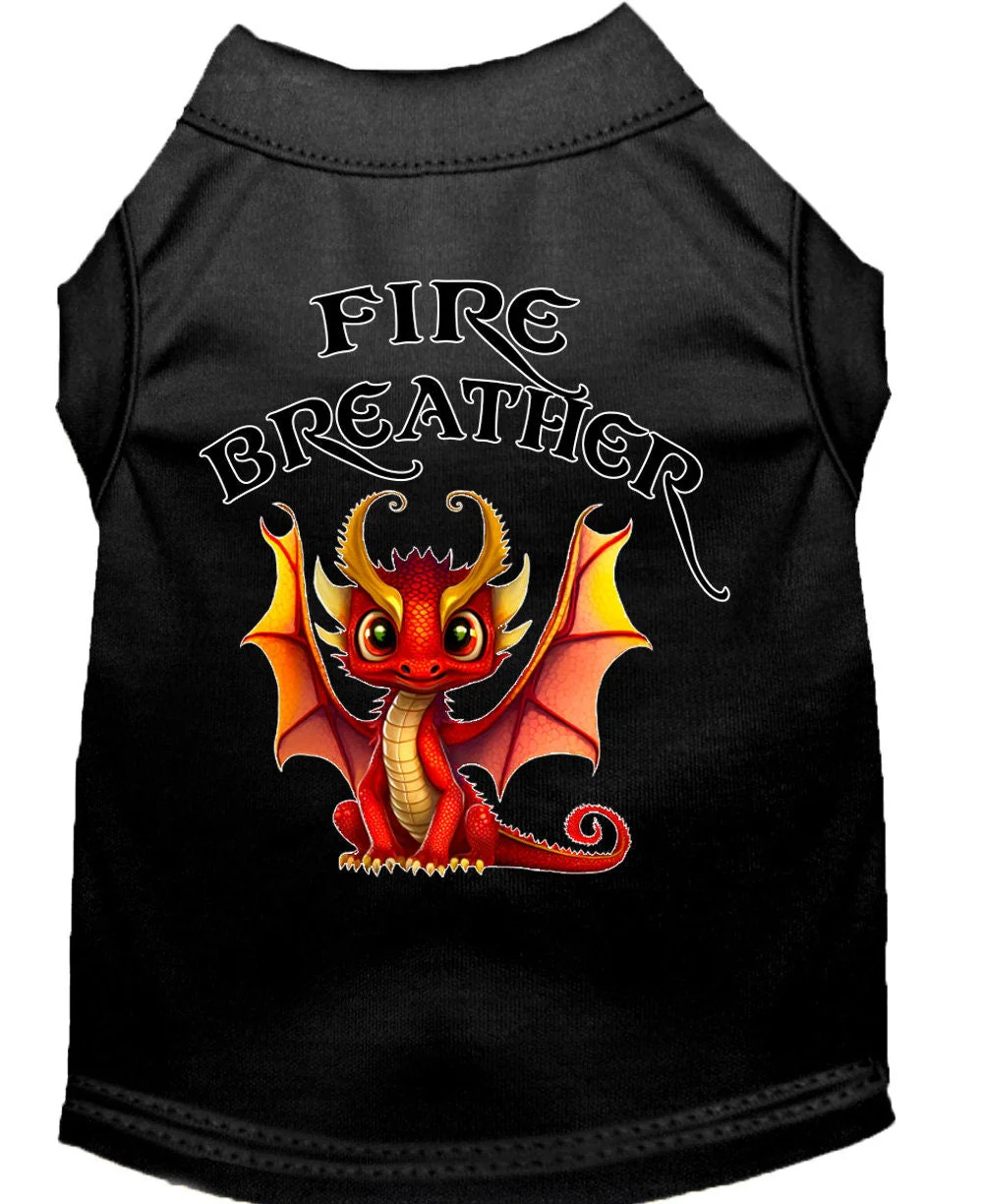 Pet Dog & Cat Shirt Screen Printed, "Fire Breather Dragon" - Image 3