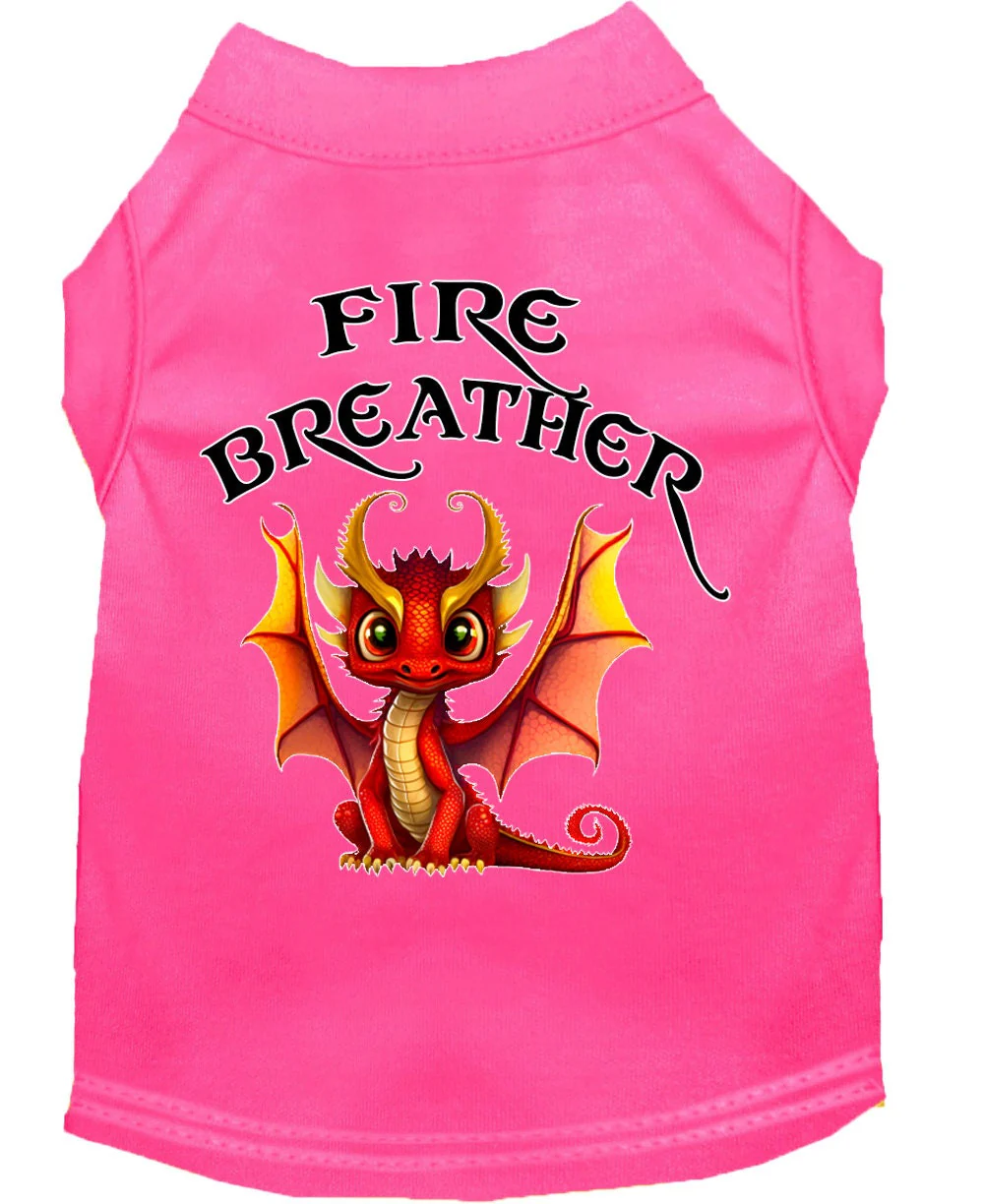 Pet Dog & Cat Shirt Screen Printed, "Fire Breather Dragon" - Image 4