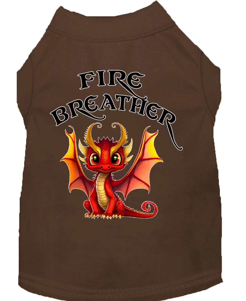 Pet Dog & Cat Shirt Screen Printed, "Fire Breather Dragon" - Image 5