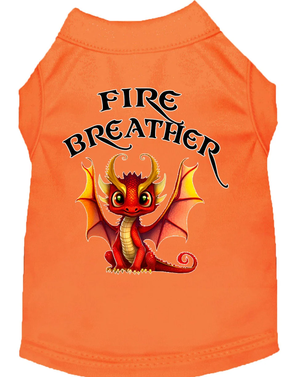 Pet Dog & Cat Shirt Screen Printed, "Fire Breather Dragon" - Image 6