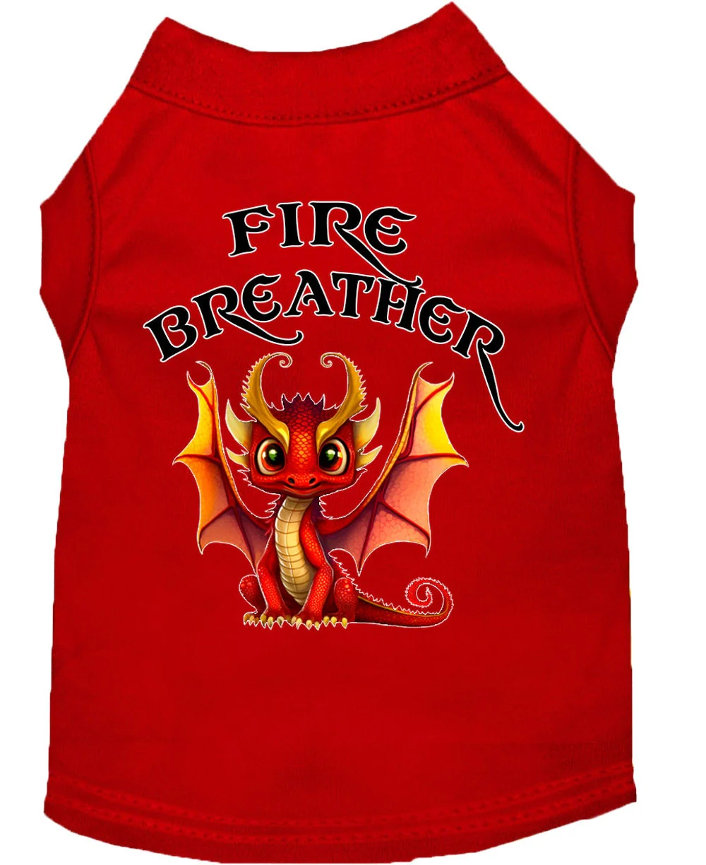 Pet Dog & Cat Shirt Screen Printed, "Fire Breather Dragon" - Image 7