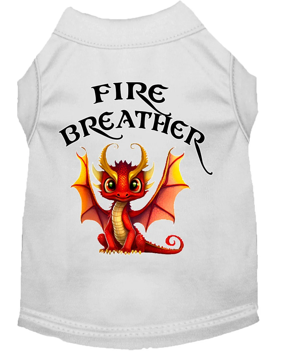 Pet Dog & Cat Shirt Screen Printed, "Fire Breather Dragon" - Image 8