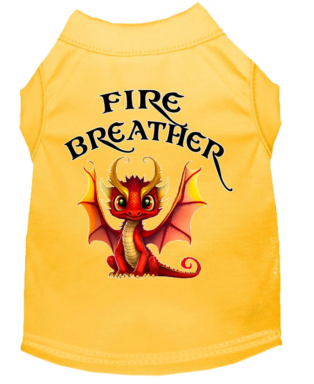 Pet Dog & Cat Shirt Screen Printed, "Fire Breather Dragon" - Image 9