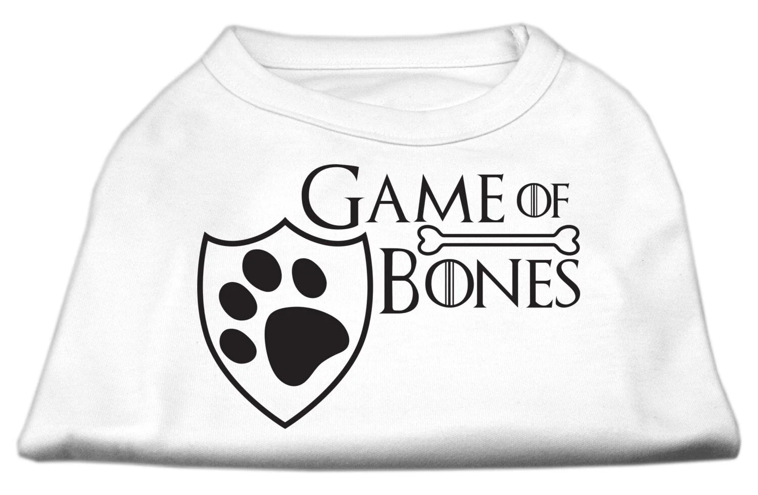 Pet Dog & Cat Shirt Screen Printed, "Game of Bones" - Image 3