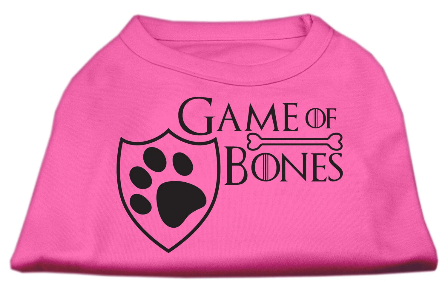 Pet Dog & Cat Shirt Screen Printed, "Game of Bones" - Image 4