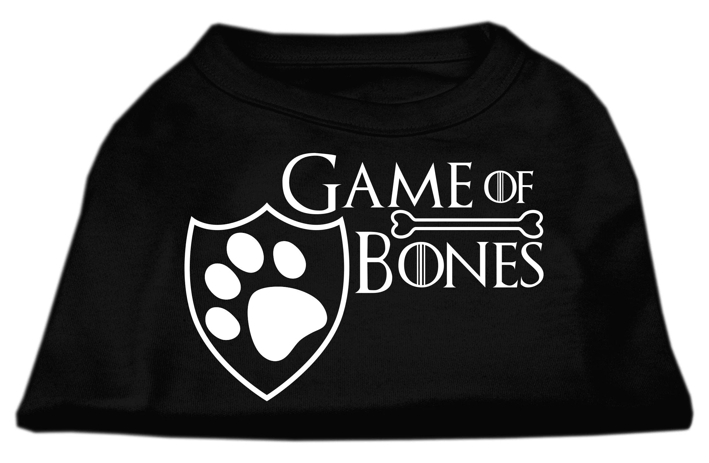 Pet Dog & Cat Shirt Screen Printed, "Game of Bones" - Image 6