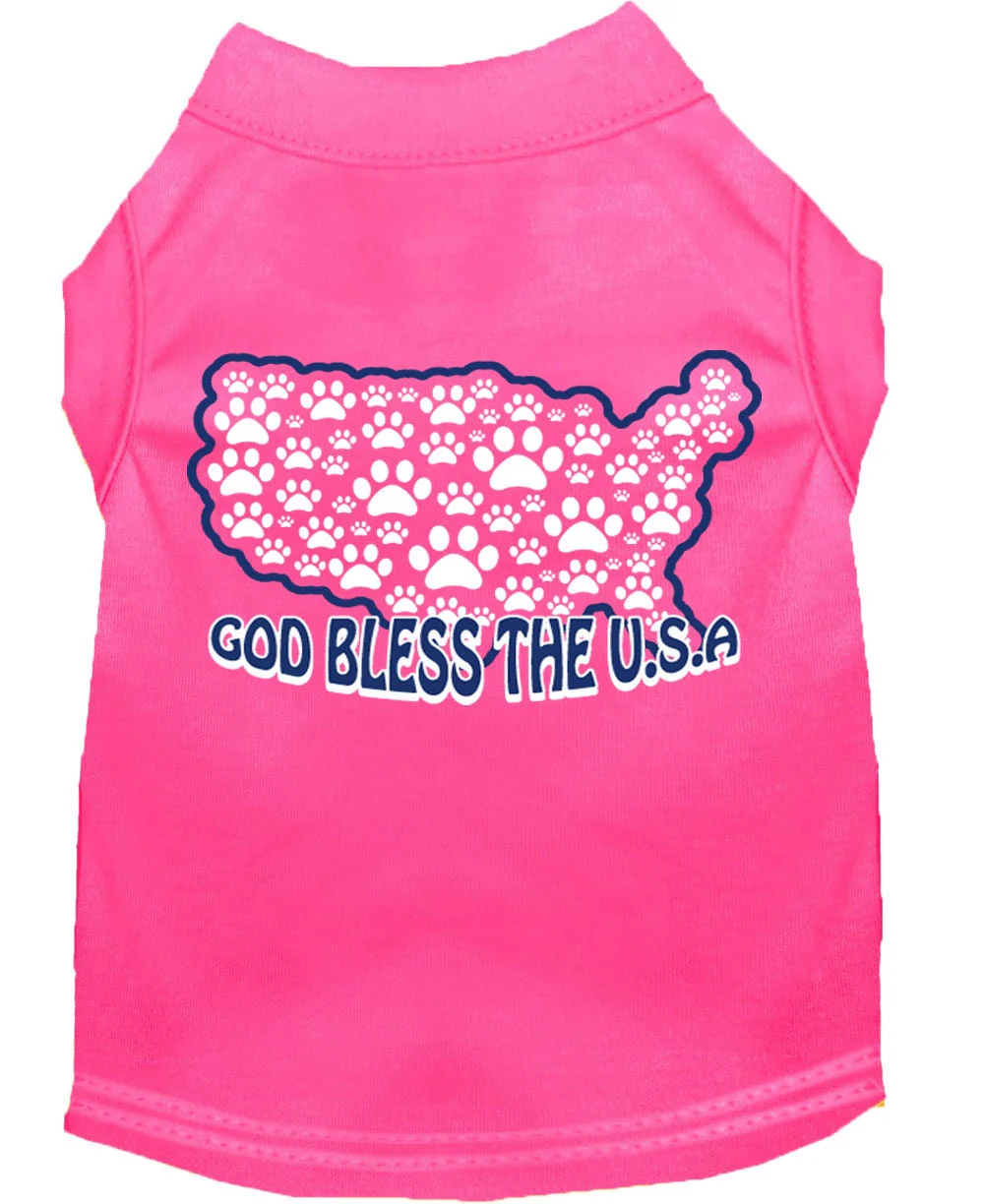 Pet Dog & Cat Shirt Screen Printed, "God Bless The USA" - Image 10
