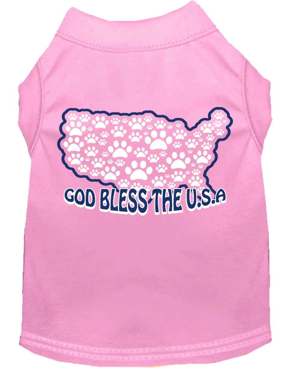 Pet Dog & Cat Shirt Screen Printed, "God Bless The USA" - Image 4