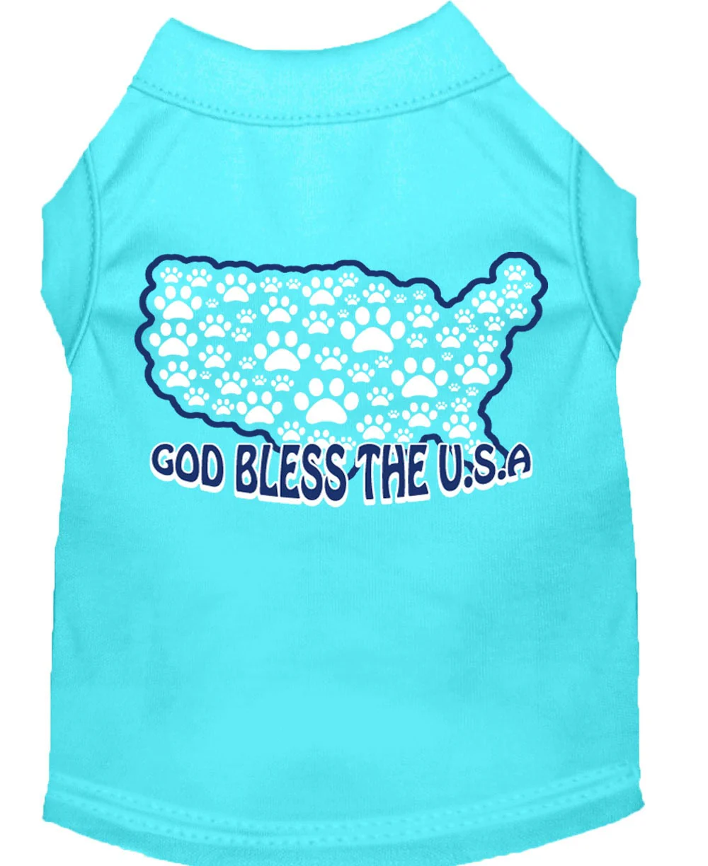 Pet Dog & Cat Shirt Screen Printed, "God Bless The USA" - Image 7