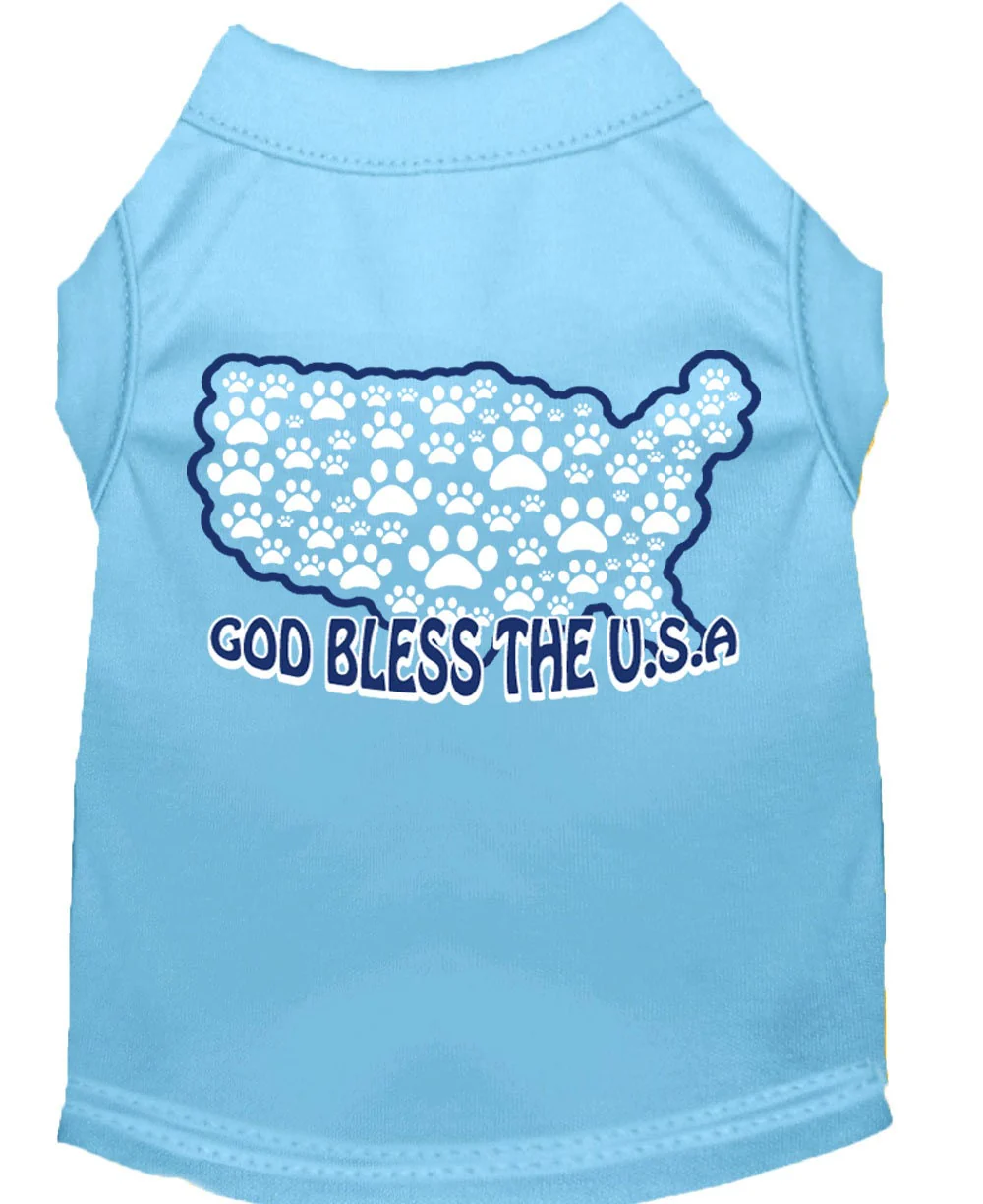 Pet Dog & Cat Shirt Screen Printed, "God Bless The USA" - Image 8