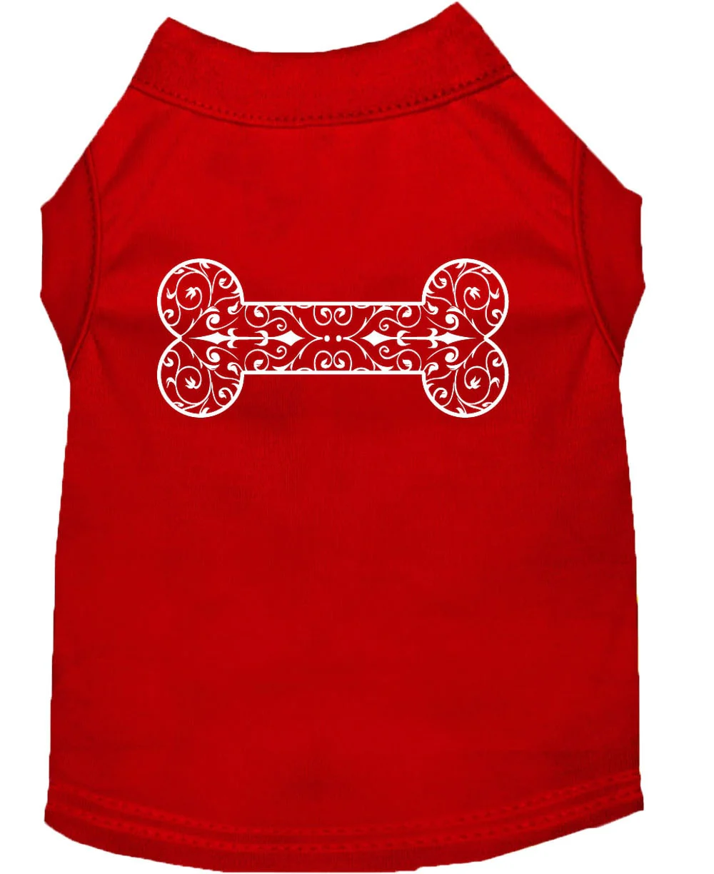 Pet Dog & Cat Shirt Screen Printed, "Henna Bone" - Image 5