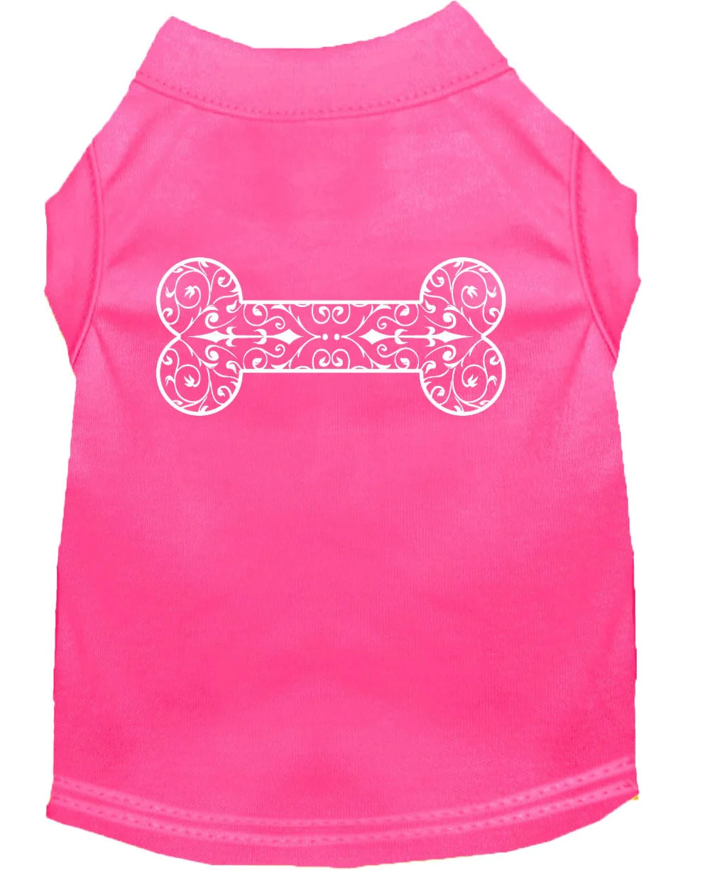 Pet Dog & Cat Shirt Screen Printed, "Henna Bone" - Image 7