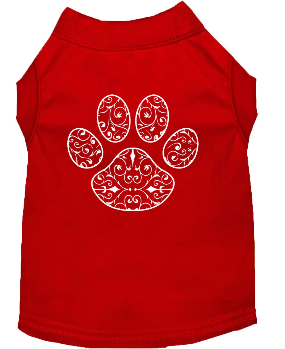 Pet Dog & Cat Shirt Screen Printed, "Henna Paw" - Image 5