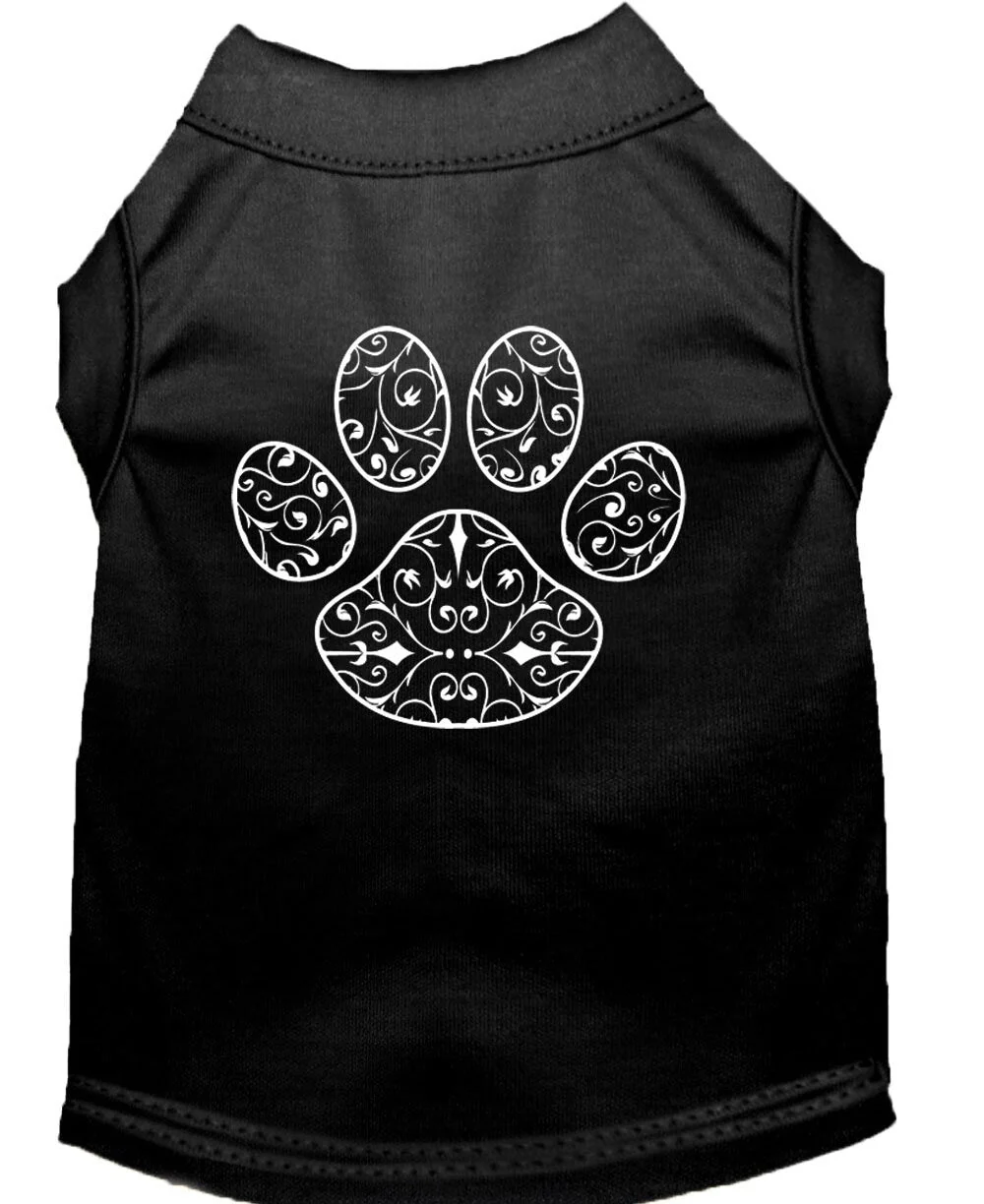 Pet Dog & Cat Shirt Screen Printed, "Henna Paw" - Image 6