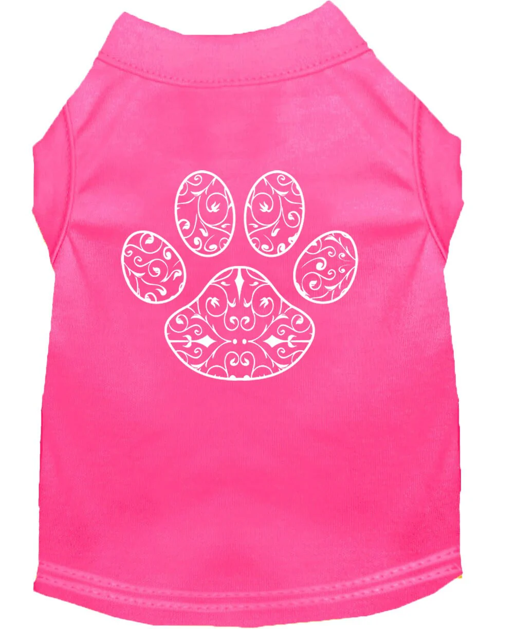 Pet Dog & Cat Shirt Screen Printed, "Henna Paw" - Image 7