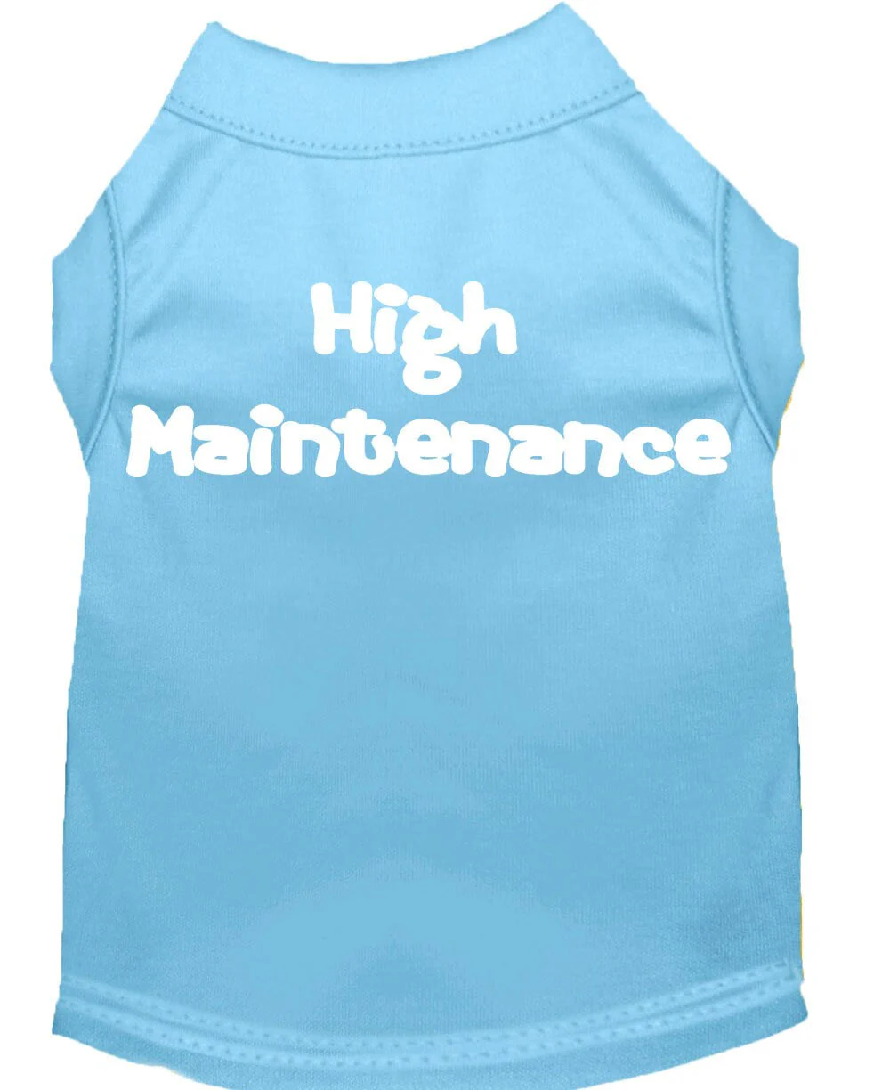 Pet Dog & Cat Shirt Screen Printed, "High Maintenance" - Image 4