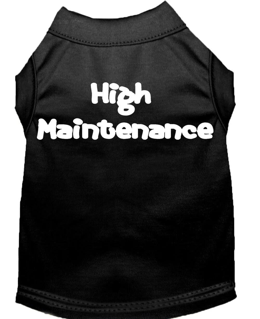 Pet Dog & Cat Shirt Screen Printed, "High Maintenance" - Image 5