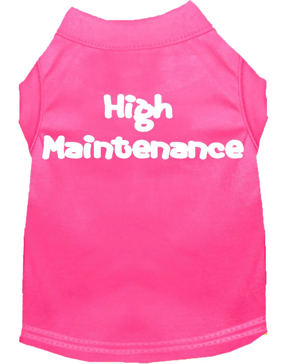 Pet Dog & Cat Shirt Screen Printed, "High Maintenance" - Image 6