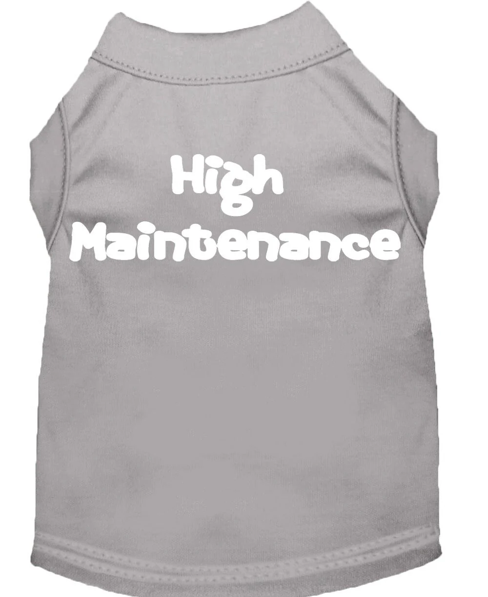 Pet Dog & Cat Shirt Screen Printed, "High Maintenance" - Image 7