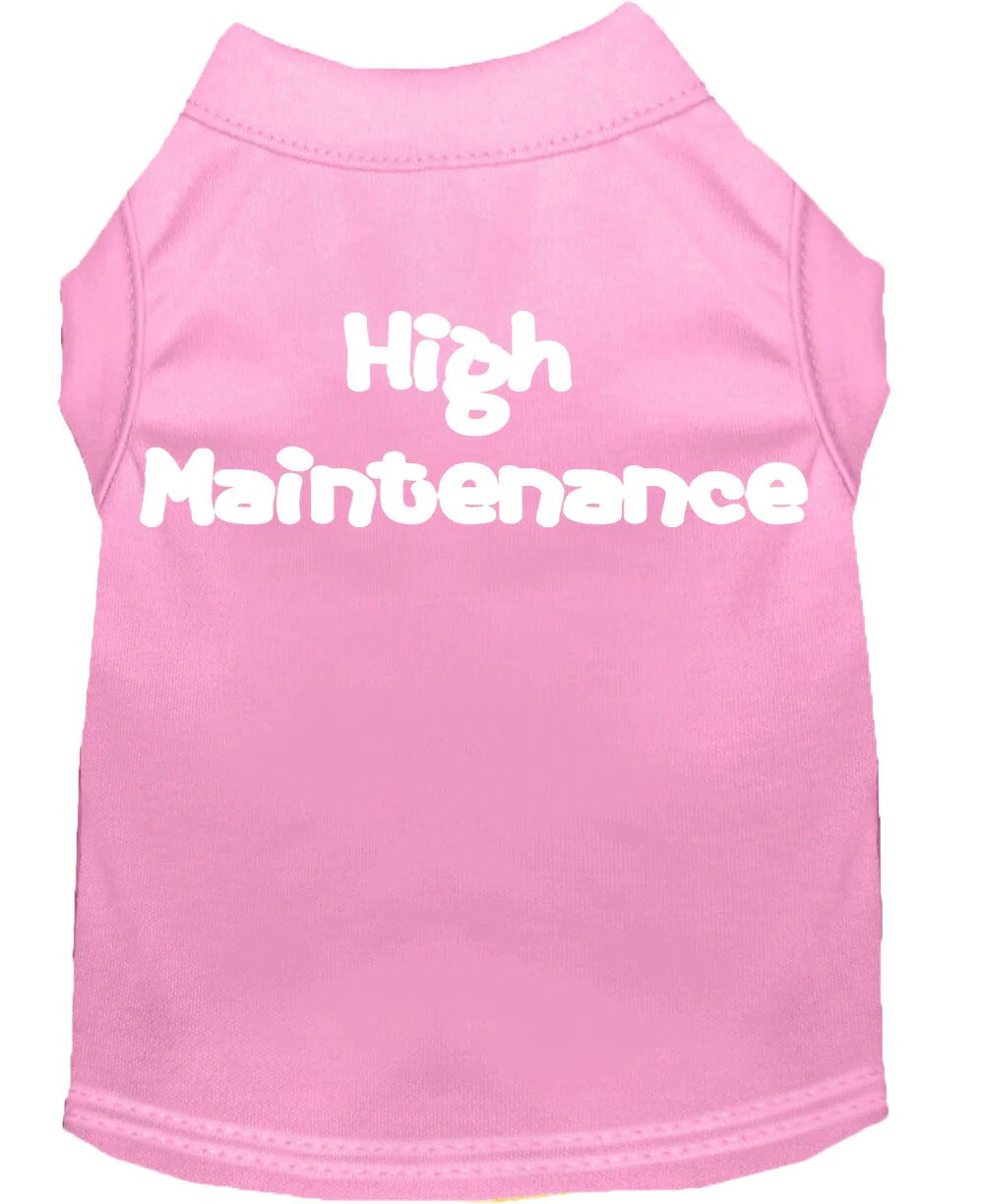 Pet Dog & Cat Shirt Screen Printed, "High Maintenance" - Image 8