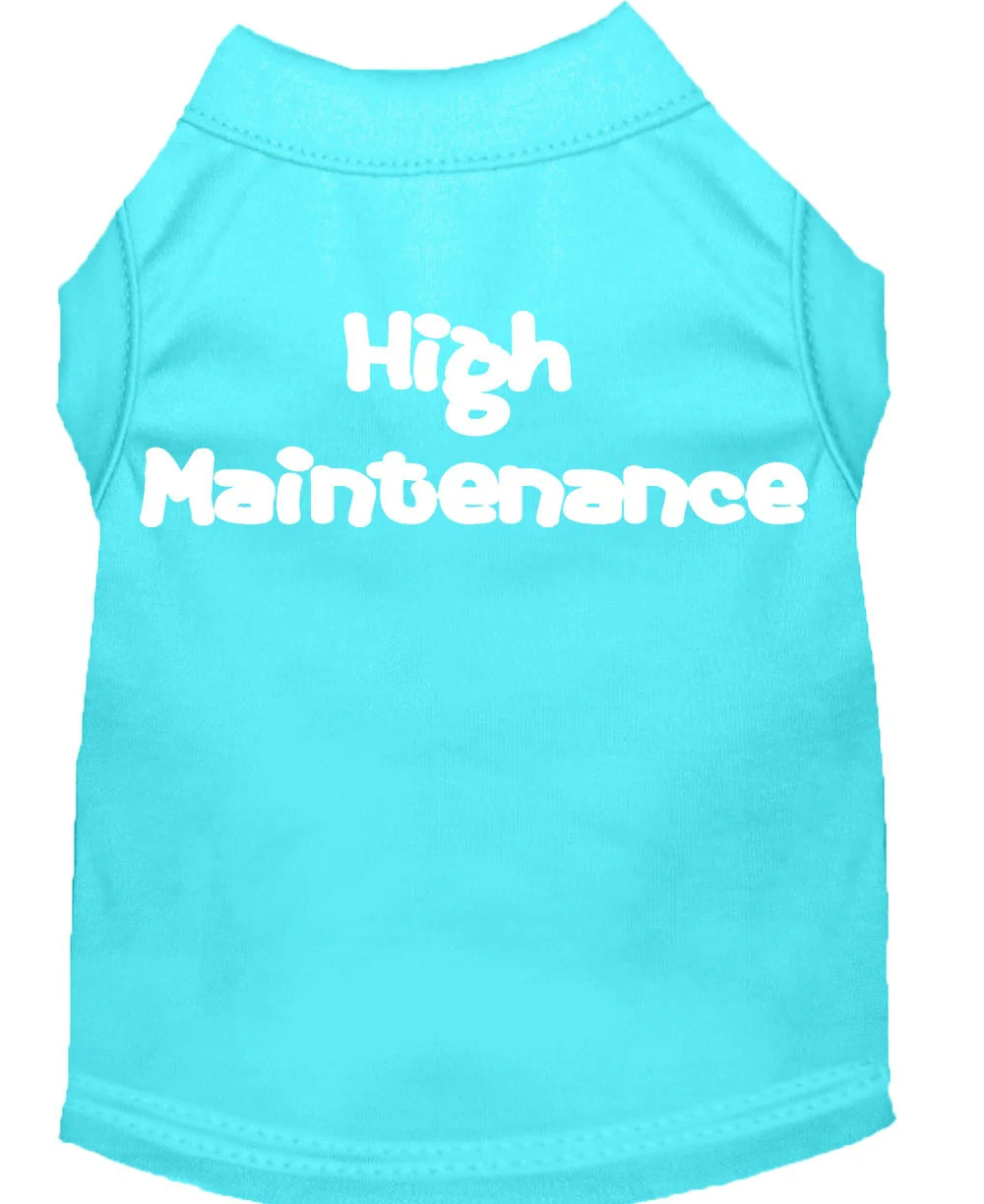 Pet Dog & Cat Shirt Screen Printed, "High Maintenance" - Image 9