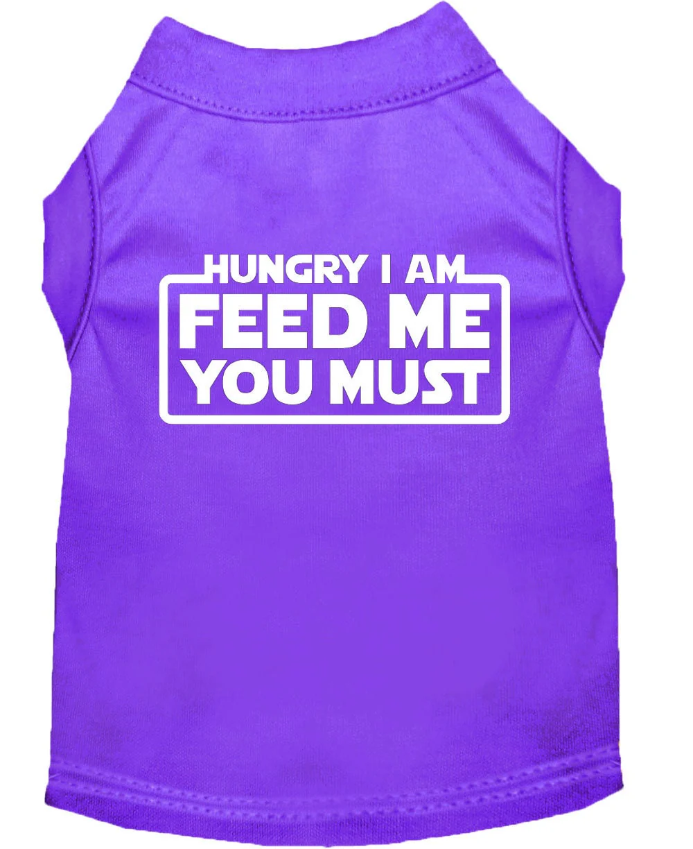 Pet Dog & Cat Shirt Screen Printed, "Hungry I Am, Feed Me You Must" - Image 10