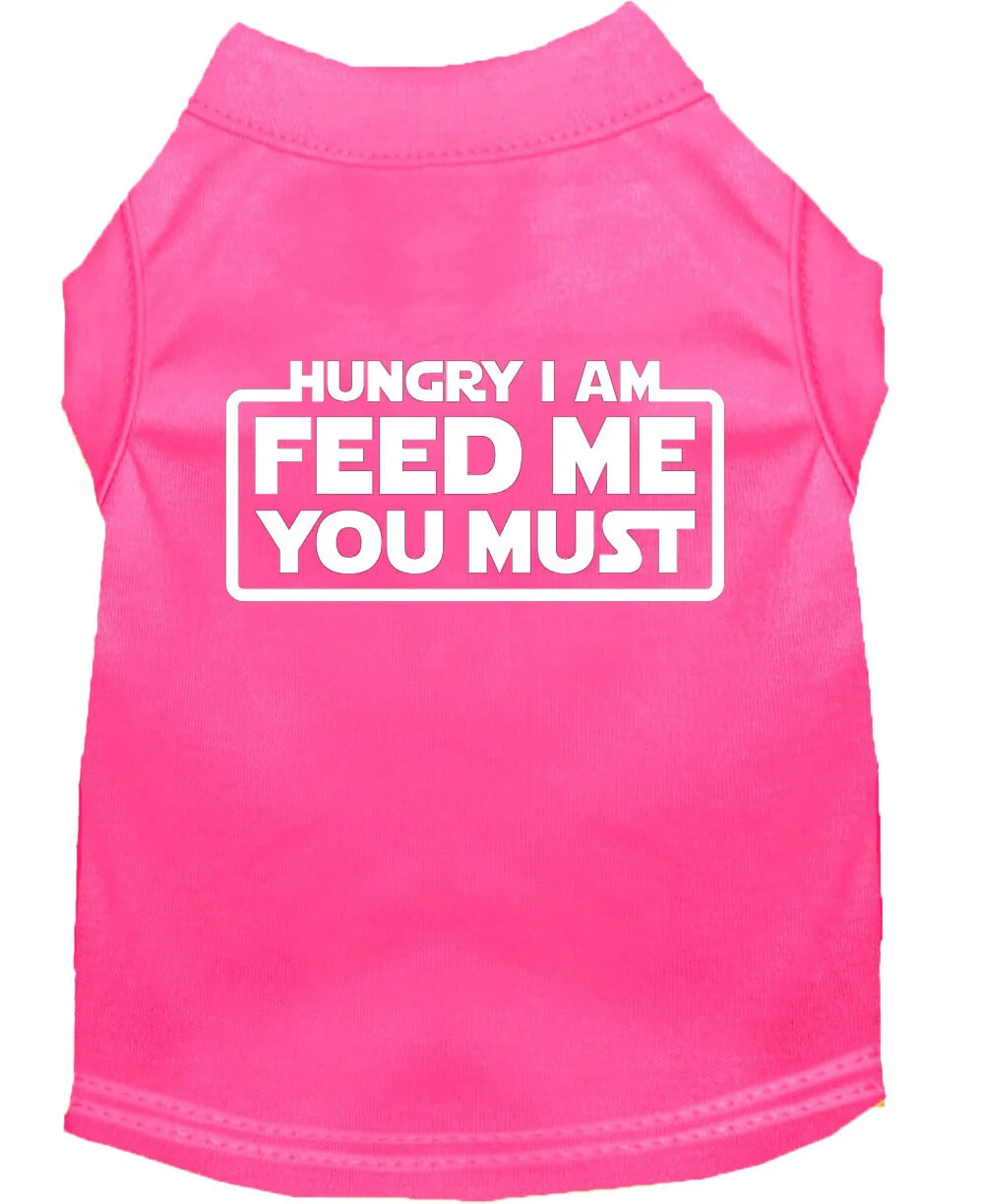 Pet Dog & Cat Shirt Screen Printed, "Hungry I Am, Feed Me You Must" - Image 7