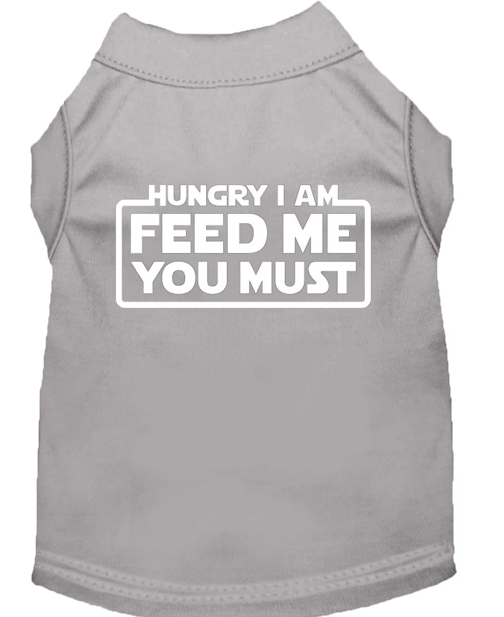 Pet Dog & Cat Shirt Screen Printed, "Hungry I Am, Feed Me You Must" - Image 8