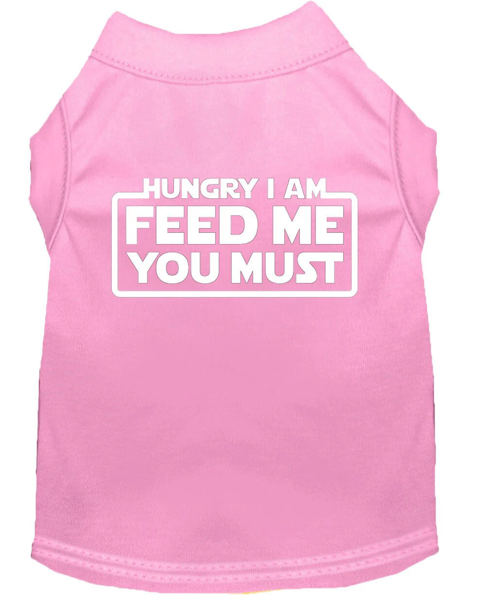 Pet Dog & Cat Shirt Screen Printed, "Hungry I Am, Feed Me You Must" - Image 9