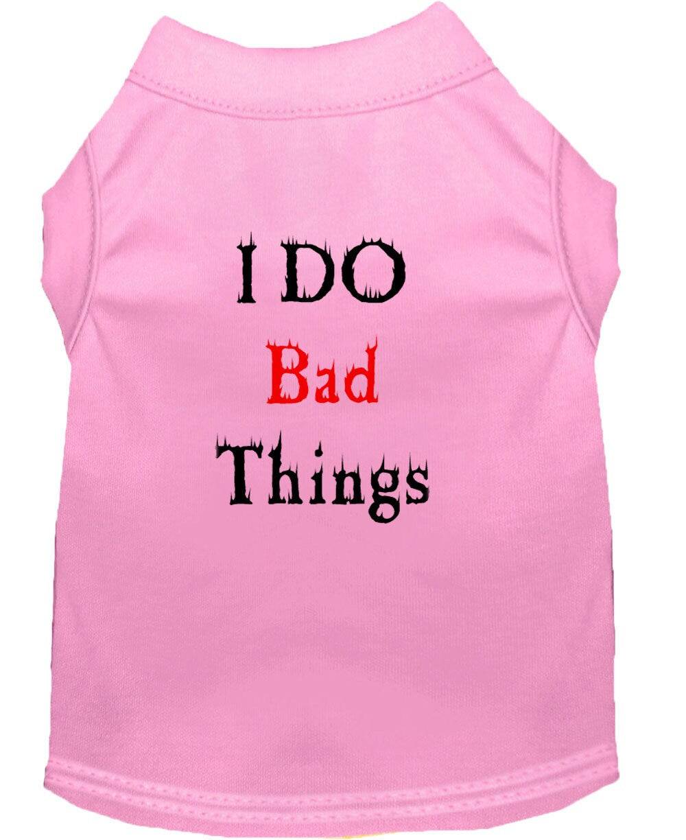 Pet Dog & Cat Shirt Screen Printed, "I Do Bad Things" - Image 6