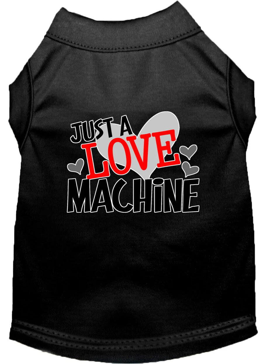 Pet Dog & Cat Shirt Screen Printed, "Just A Love Machine" - Image 3