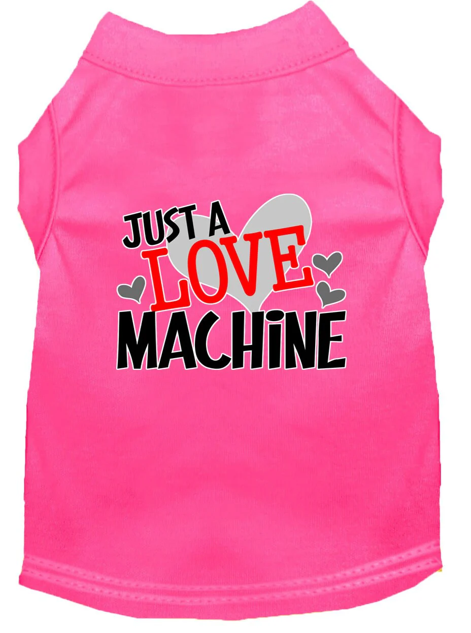 Pet Dog & Cat Shirt Screen Printed, "Just A Love Machine" - Image 4
