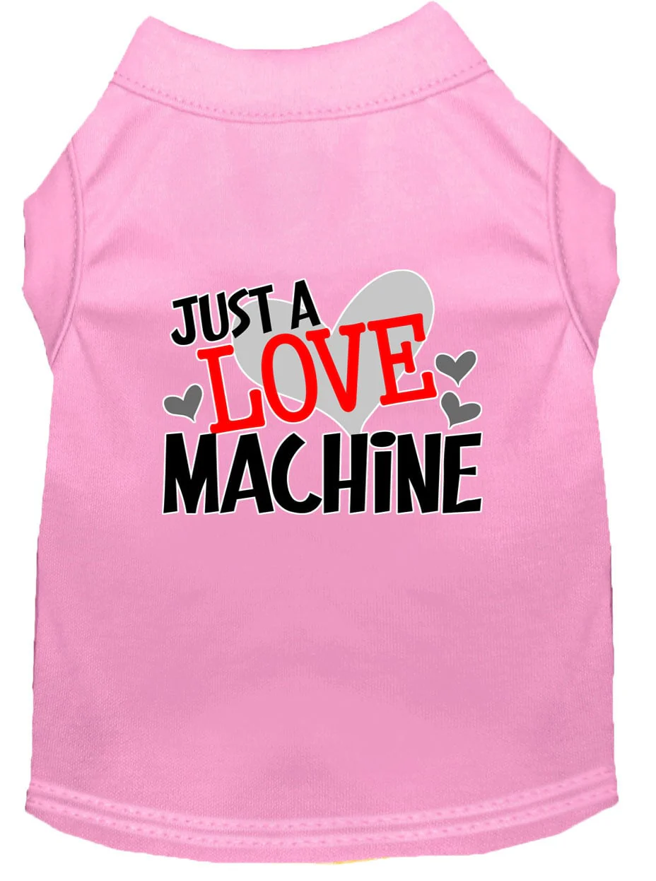 Pet Dog & Cat Shirt Screen Printed, "Just A Love Machine" - Image 5