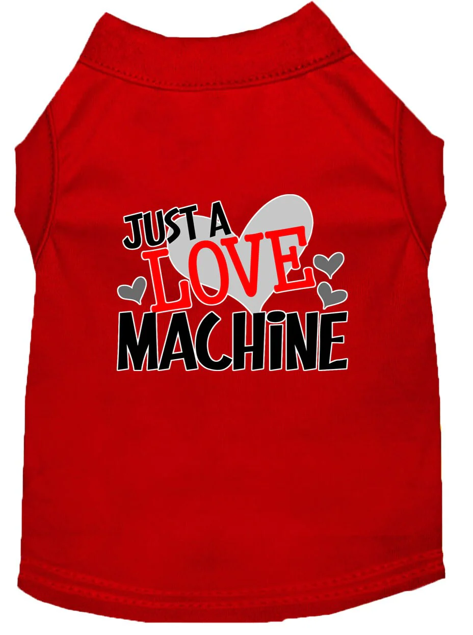 Pet Dog & Cat Shirt Screen Printed, "Just A Love Machine" - Image 6