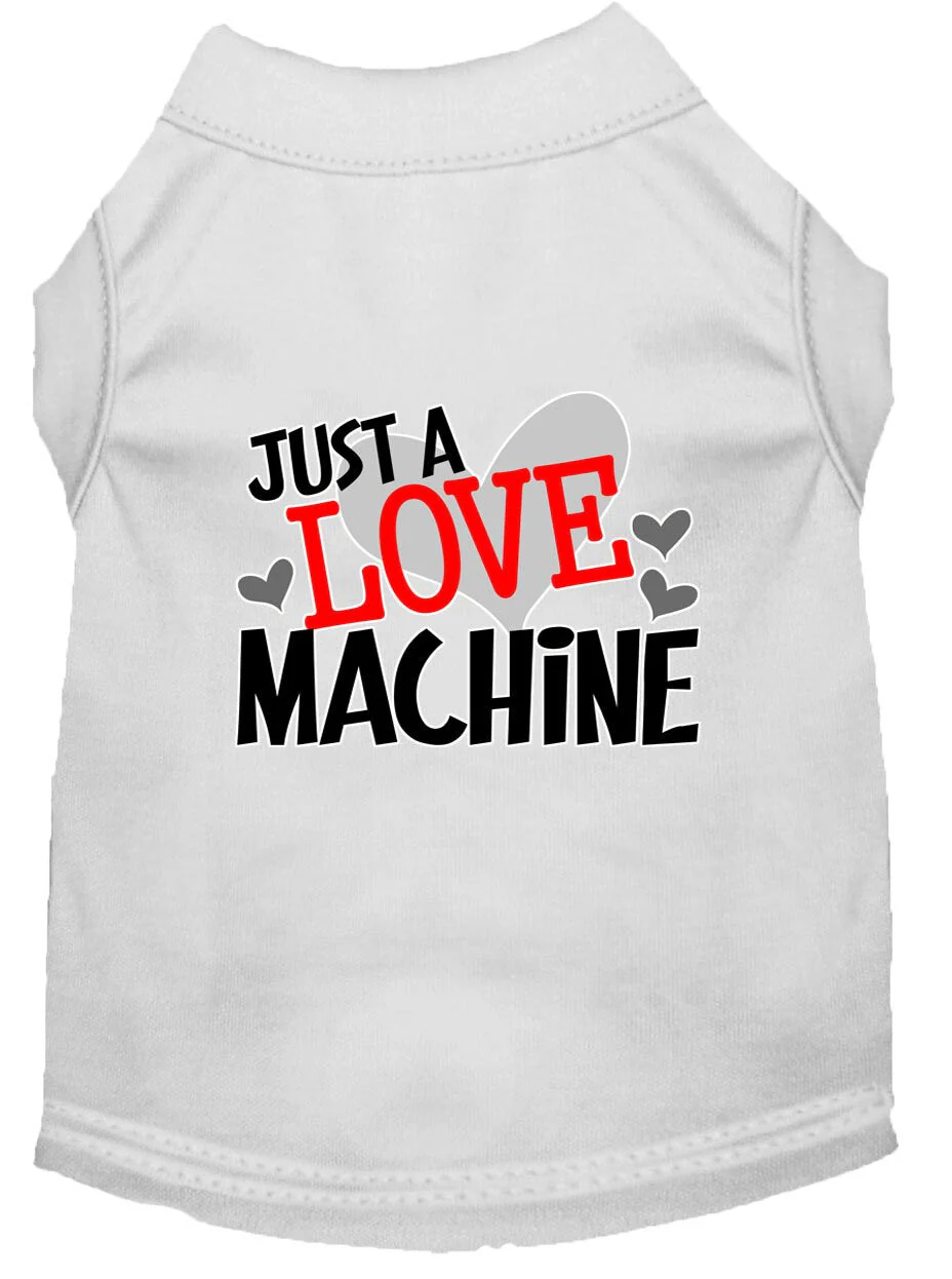 Pet Dog & Cat Shirt Screen Printed, "Just A Love Machine" - Image 7