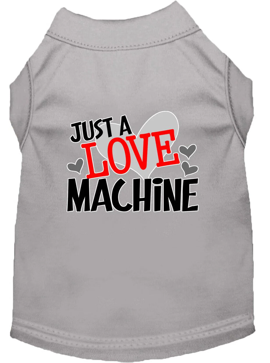 Pet Dog & Cat Shirt Screen Printed, "Just A Love Machine" - Image 9
