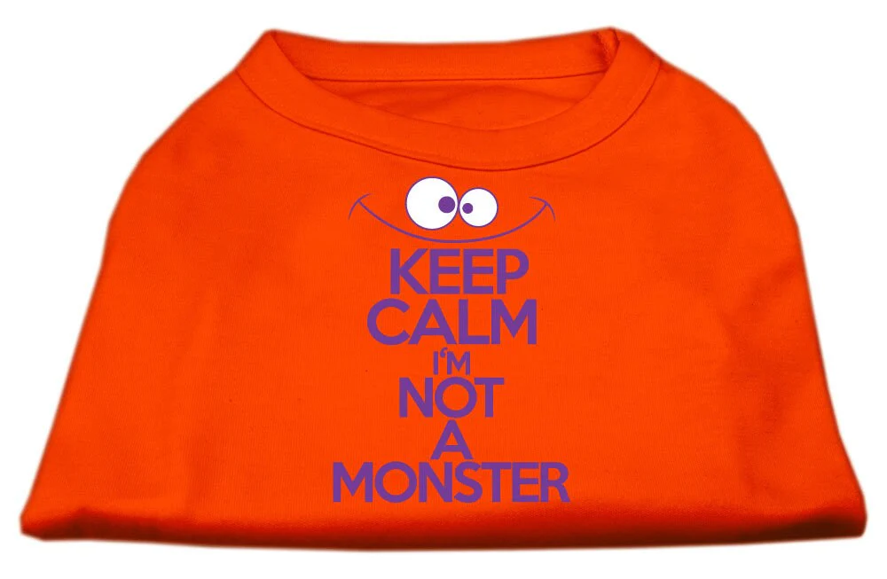 Pet Dog & Cat Shirt Screen Printed, "Keep Calm I'm Not A Monster" - Image 10