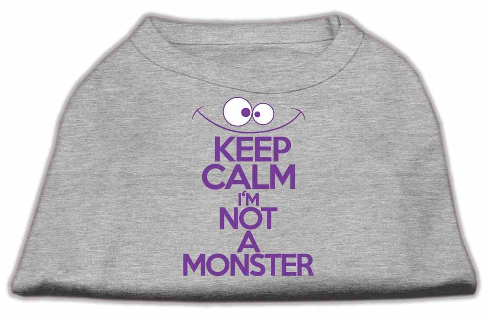 Pet Dog & Cat Shirt Screen Printed, "Keep Calm I'm Not A Monster" - Image 8
