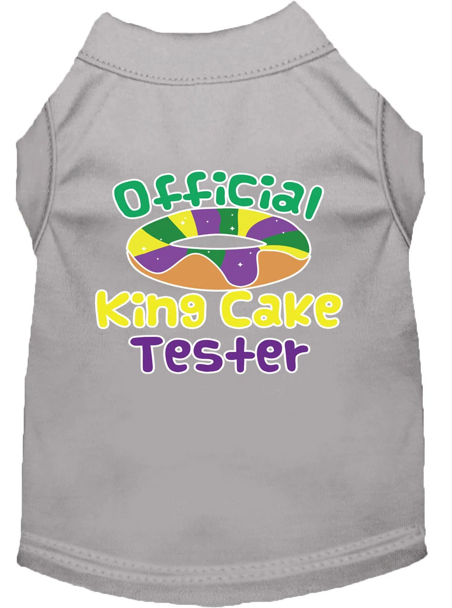 Pet Dog & Cat Shirt Screen Printed, "King Cake Tester" - Image 3